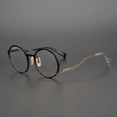 Perry Irregular High-End Retro Round Glasses Frame Round Frames Southood Black gold